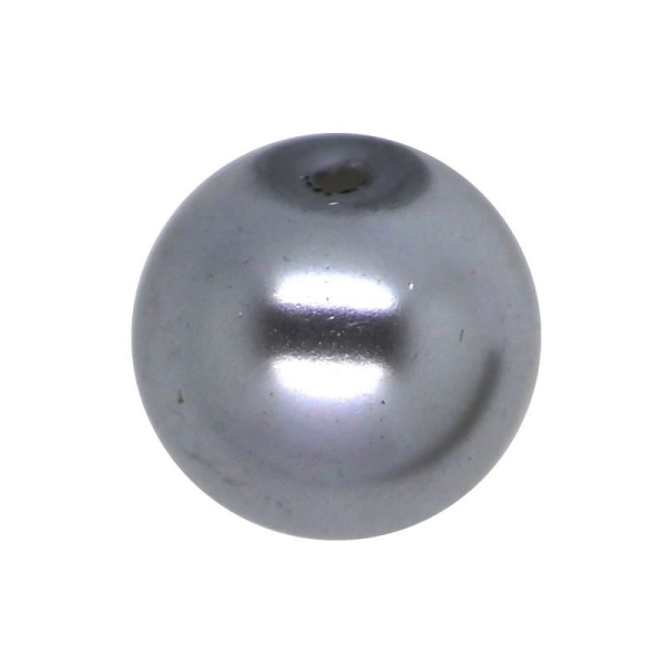100 x Perle en Verre Nacrée 6mm Gris Foncé - Photo n°1