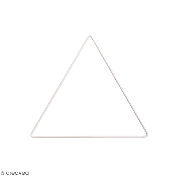 Anneau en métal Triangle - blanc - 20 cm - Photo n°1