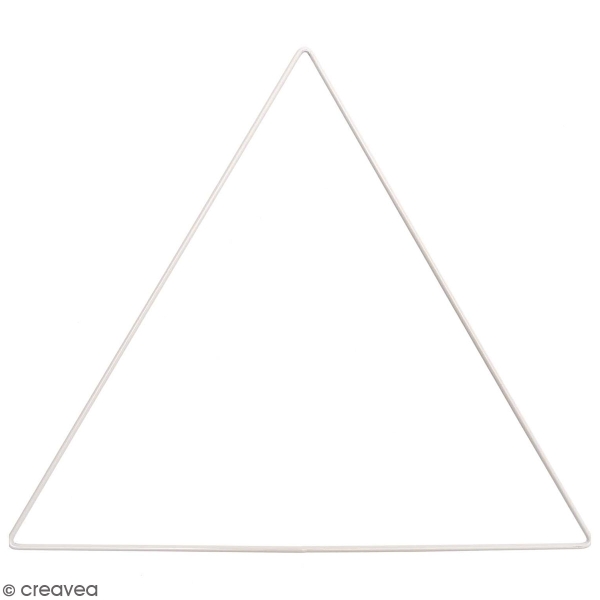 Anneau en métal Triangle - blanc - 30 cm - Photo n°1