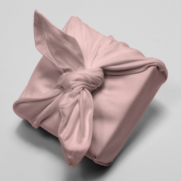 Tissu Rico - Toile de coton - Pois dorés sur fond rose - Par 10 cm (sur mesure) - Photo n°4
