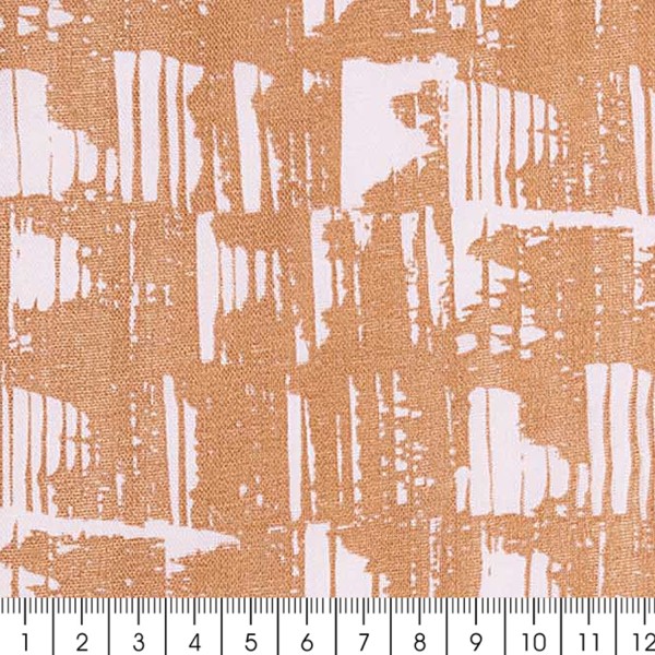 Tissu Rico - Double gaze de coton - Motifs camel sur fond rose clair - Par 10 cm (sur mesure) - Photo n°3