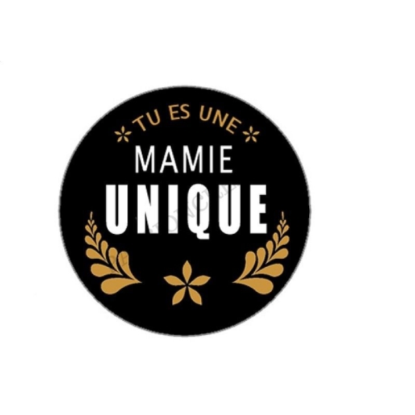 Tu Es Une Mamie Unique Noir Un Cabochon en Verre 25mm - Photo n°1