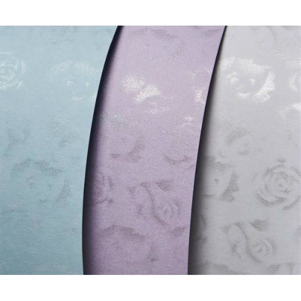 Premium Ornée de Papier A4 Violet clair Avec Perles Roses Adapté Pour Imprimantes à 220 g / M2 (20ks - Photo n°1