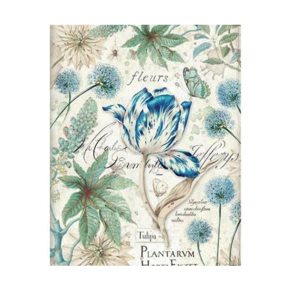 Papier De Riz Bleu, La Tulipe, L'Arrière-Plan De Scrapbooking, Papier De Fond, Journal De L'Art, Sta - Photo n°1