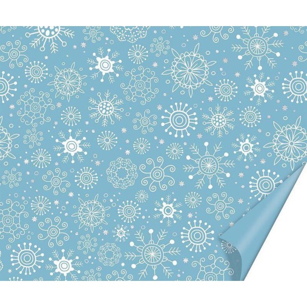 Les cartons 25x35cm Verso Blanc Bleu Avec des Flocons de neige, 300g / M2, papier d'Art, Papier d'Ar - Photo n°1