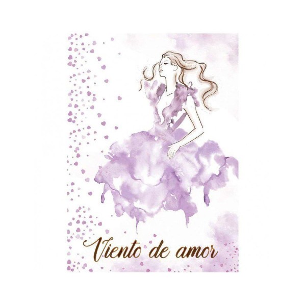 Papier De Riz A4 - Femme En Violet, Fond De Scrapbooking, Papier De Fond, Journal De L'Art, Stamperi - Photo n°1