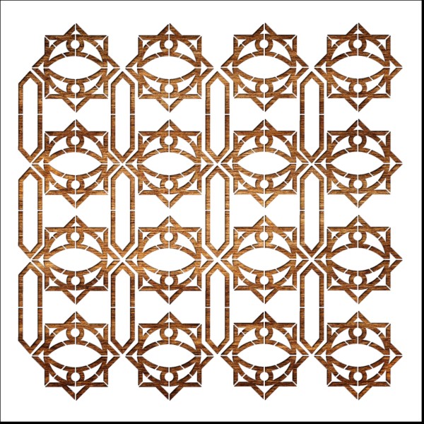 Pochoir 30 x 30 cm en plastique Mylar Arabic pattern - Photo n°1