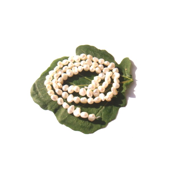 Perles de Culture 20 perles irrégulières 4/5 MM de longueur x 5/7 MM de tranche - Photo n°1