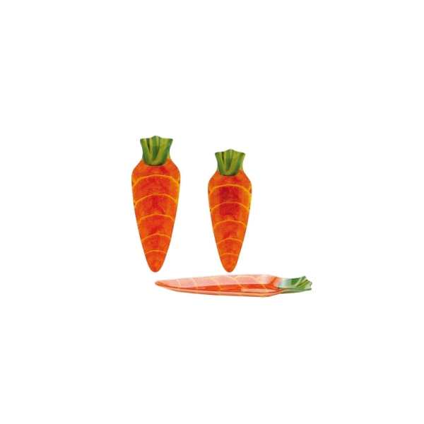 Assiette carotte en verre - Photo n°1