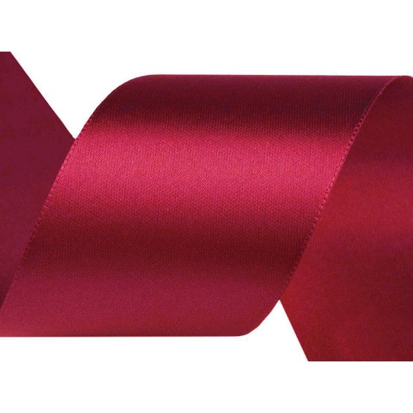 5m Lumière de Vin Rouge de Ruban de Satin Paquets Par 5m de Largeur 40mm, des Fournitures d'Artisana - Photo n°1