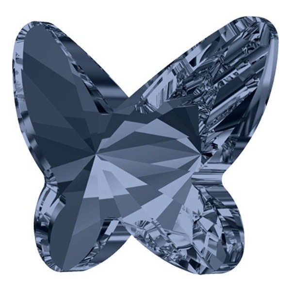 4pcs Cristal Bleu Denim 266 Papillon, Dos Plat en Verre de Cristaux de 2854 SWAROVSKI Elements de la - Photo n°2