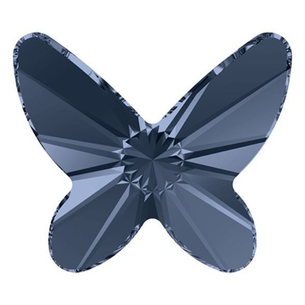 4pcs Cristal Bleu Denim 266 Papillon, Dos Plat en Verre de Cristaux de 2854 SWAROVSKI Elements de la - Photo n°1