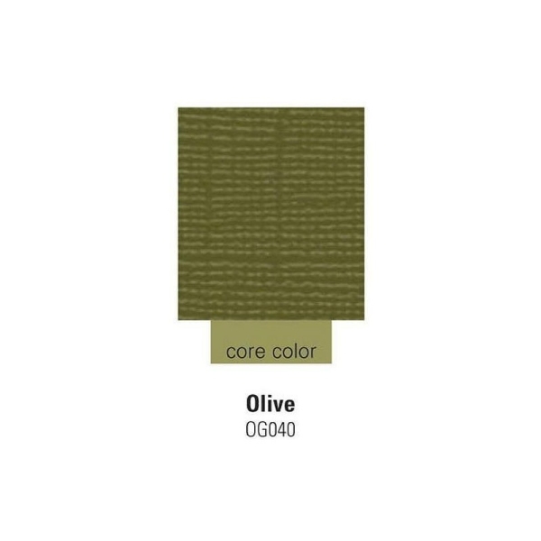 Feuille 30,5cm x 30,5cm CARDSTOCK COLORCORE couleurs au choix Couleur - Olive - Photo n°1