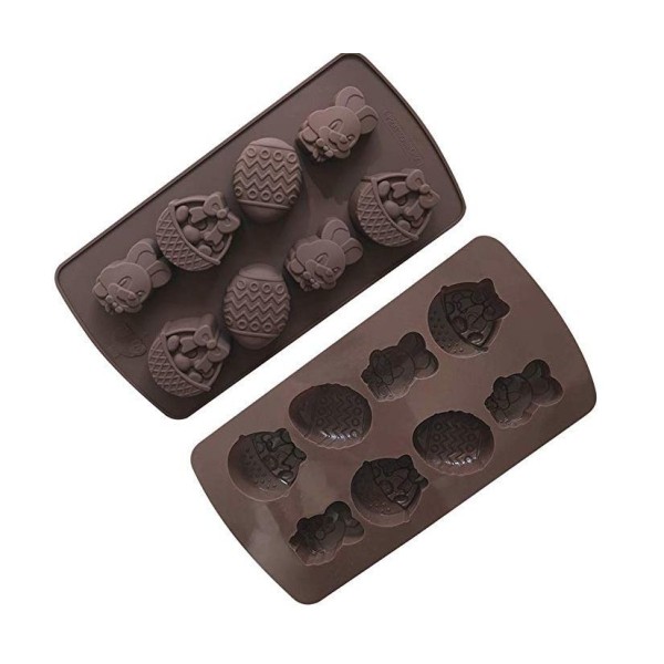 Oeufs de pâques Lapin, 3D en Silicone de Chocolat Savon Gâteau, Fondant Gâteau, Cire, Gelée de Bougi - Photo n°1