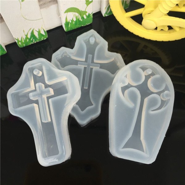 Pendentif croix Religieuse Halloween, 3D en Silicone de Chocolat Savon Gâteau, Fondant de la Cire, l - Photo n°3