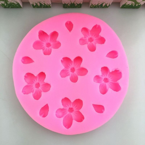 Sakura Fleurs Pétales, 3D en Silicone de Chocolat Savon Gâteau, Fondant Gâteau, Cire, Gelée de Bougi - Photo n°4