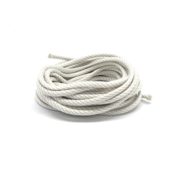 R-5m Cordon Tressé En Polyester 3mm Beige Et Blanc Bicolore Pour Création Diy - Photo n°2