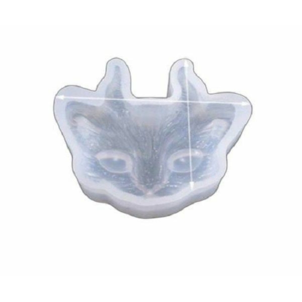 1pc Diable Magic Cat W Cornes 3d en Silicone Uv Résine Époxy Moule d'Argile au Savon de Cire de Gyps - Photo n°1