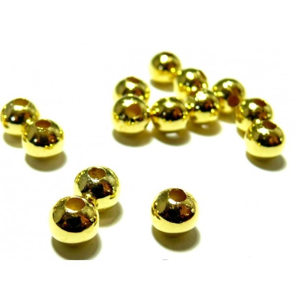PAX 200 perles intercalaires 5mm metal couleur Doré 2N6118 - Photo n°1