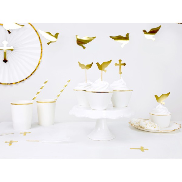 Pots à Cupcakes blanc et or x6 - Photo n°4