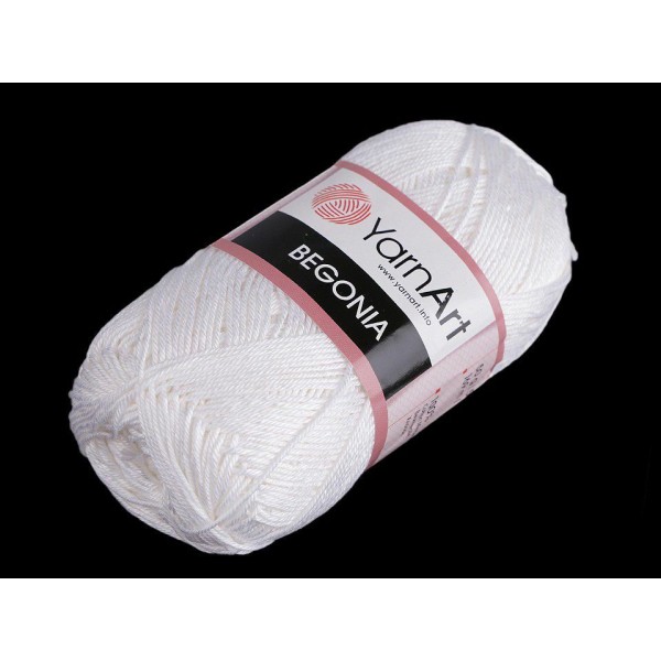 1pc (003) en Coton Blanc à Tricoter Bégonia 50g, de l'Artisanat, Alimentation, Fil de Coton, Crochet - Photo n°4