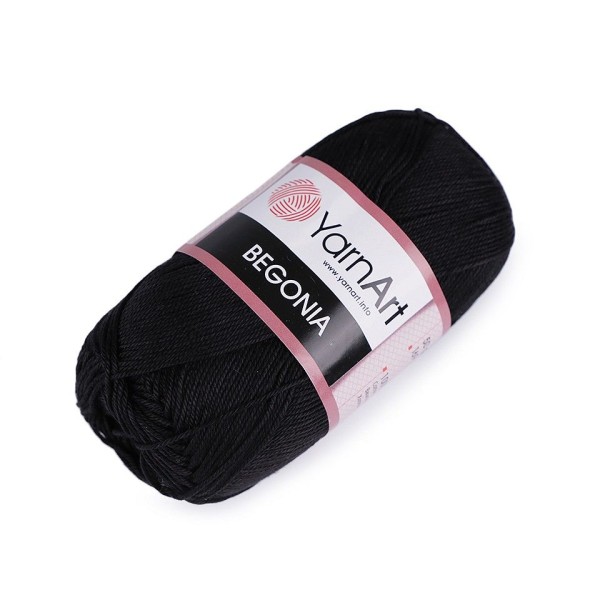 1pc (999) Noir en Coton à Tricoter Bégonia 50g, de l'Artisanat, Alimentation, Fil de Coton, Crochet - Photo n°2