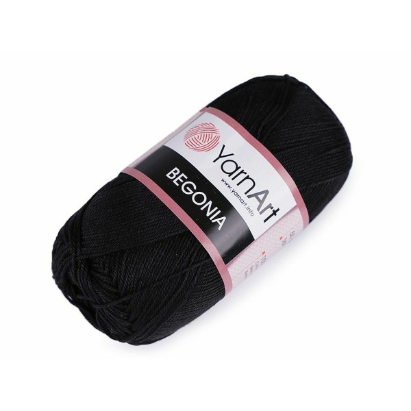 1pc (999) Noir en Coton à Tricoter Bégonia 50g, de l'Artisanat, Alimentation, Fil de Coton, Crochet - Photo n°1