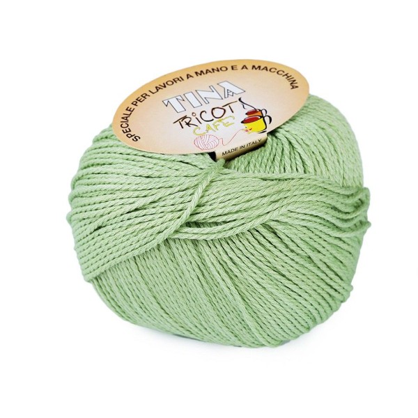1pc (58) Vert Lime Coton à Tricoter Tina 100g, Fil de Coton, Crochet de Coton, corde de Coton, Trico - Photo n°1