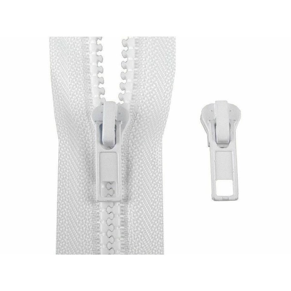 10pc 01/101 Curseur Blanc Pour Fermetures à glissière en Plastique de 5mm, Accessoires de Couture, S - Photo n°3