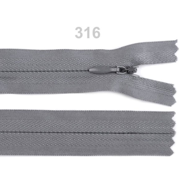 1pc 316 Zinc Invisible en Nylon à fermeture éclair Largeur de 3mm Longueur 45cm, Sac Notions, un Sac - Photo n°1