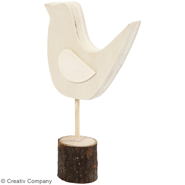 Oiseau en bois à décorer - 14,5 x 8,2 cm - Photo n°3