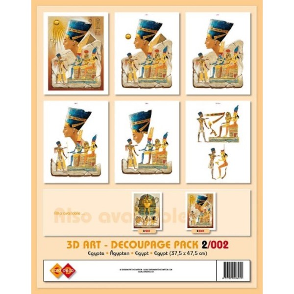 Image 3D - Kit 6 Images 3D 2-002 - 37.5 x 47.5 cm - Egypte Pharaon - Photo n°2