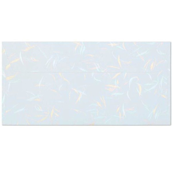 Enveloppes 11x22cm 10ks (120g / M2) Blanc Avec des Fibres d'Or, Vide Enveloppes, Galerie de Papier, - Photo n°1