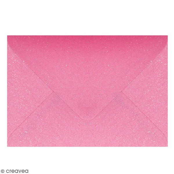 Enveloppe Pollen 114 x 162 mm - Pailleté Rose Lollipop - 20 pcs - Photo n°1
