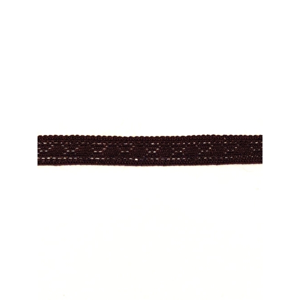 2.2M d'élastique fantaisie marron - polyester - 15mm - 401AB - Photo n°1