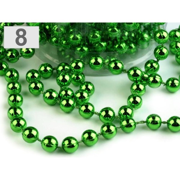1pc Vert de la Lumière de Noël de la Chaîne de Perles 6mm, Décorations - Photo n°1