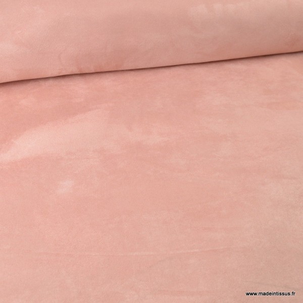 Tissu suédine ameublement habillement Rose - Tissu polyester - Creavea