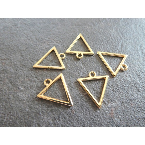 5 Breloques triangle 18*16mm doré - Photo n°1