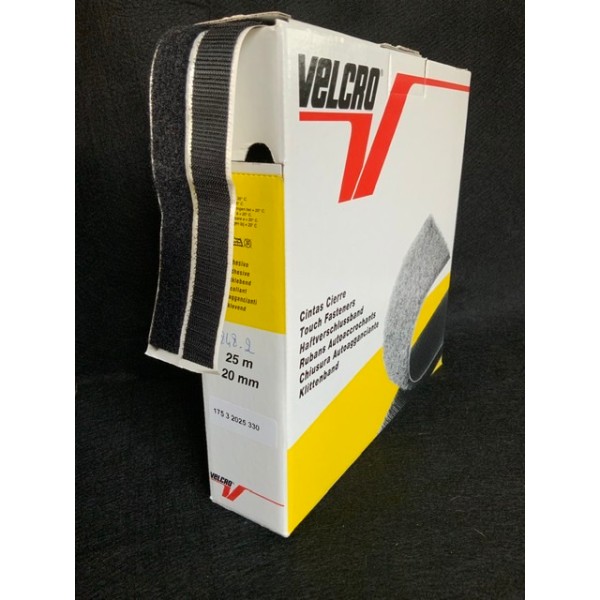 Velcro autocollant/adhésif bandes auto-agrippantes,scratch noir 20mm par 50 cm - Photo n°1