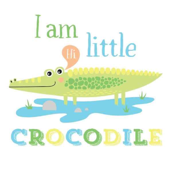 Je Suis Un Crocodile de Fer Sur le Transfert Pour l'ornement d'Articles Textiles Pour les Enfants, d - Photo n°3