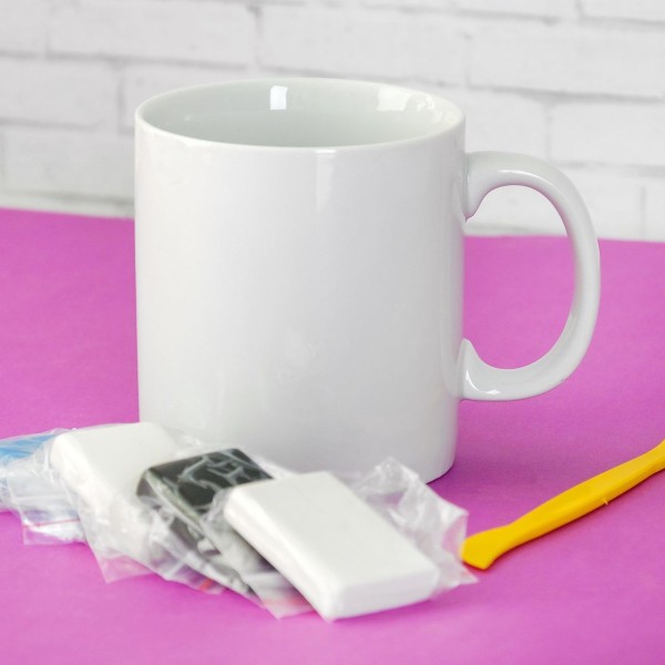 Gris Raton laveur Mug Kit de BRICOLAGE, pâte Polymère, de la Décoration, de l'Argile des Enfants, de - Photo n°2