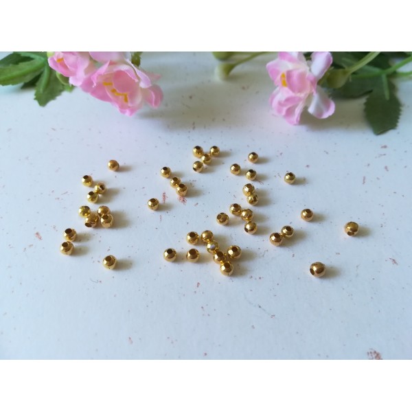 Perles métal intercalaire 3 mm dorée x 100 - Photo n°1