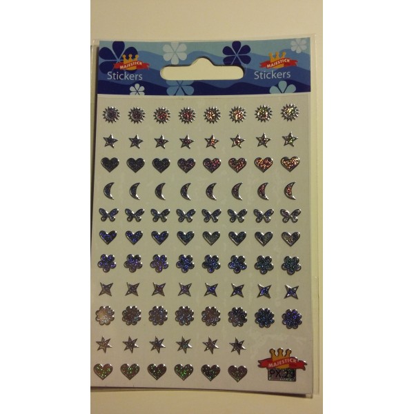 Stickers sur le thème de formes géométriques étoiles papillons ... - Photo n°1