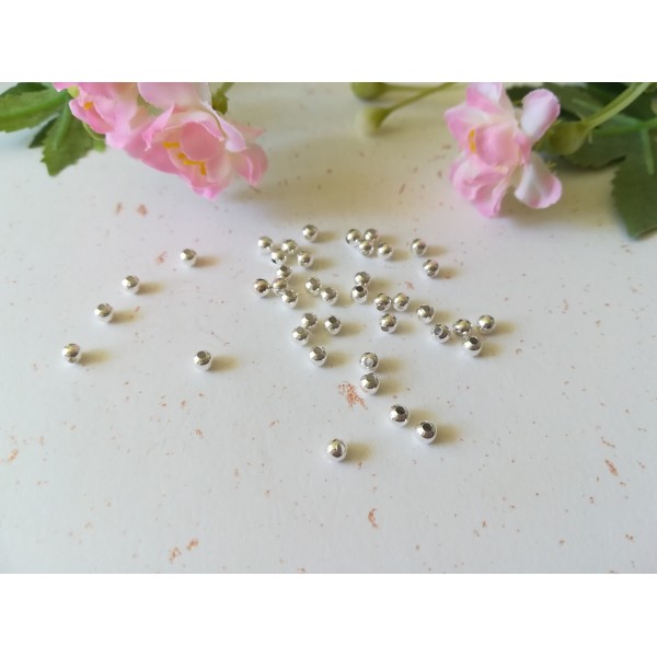 Perles métal intercalaire 3 mm argenté x 100 - Photo n°1