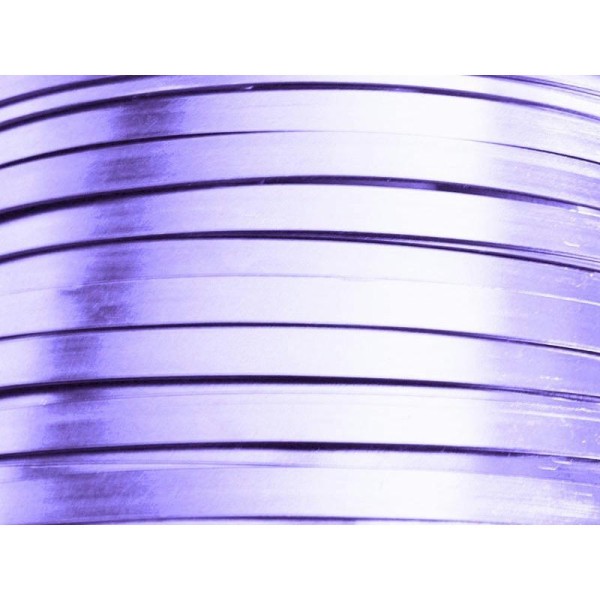 1 Mètre fil aluminium plat lilas clair 5mm - Photo n°1