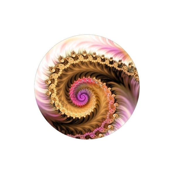 Spiral 2 Cabochons Verre 20mm - Photo n°1
