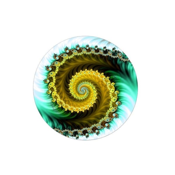 Spirale 2 Cabochons Verre 25mm - Photo n°1