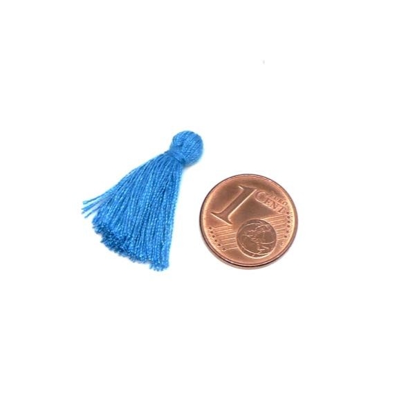 5 Petits Pompons Bleu De 2cm - Photo n°2
