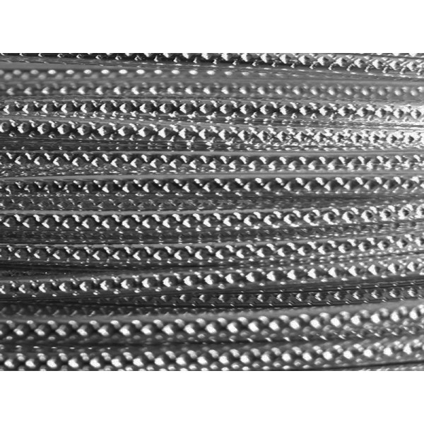 1 Mètre fil aluminium strié anthracite 2mm - Photo n°1