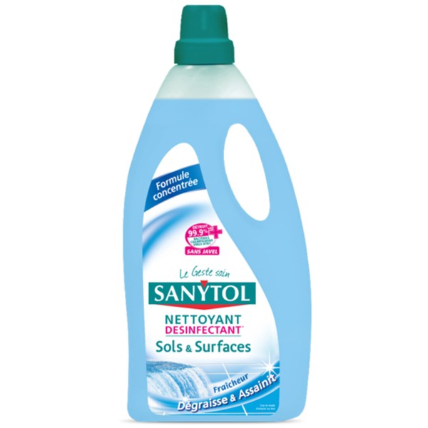 Nettoyant désinfectant Sols & Surfaces Sanytol - Fraicheur - 1 Litre - Photo n°1